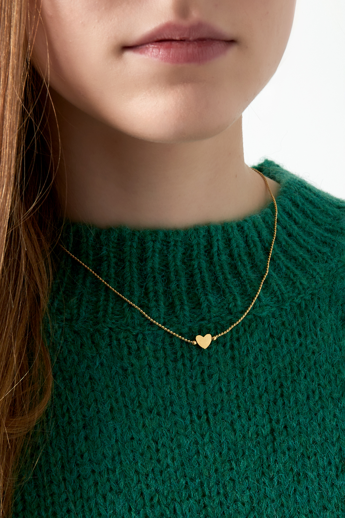 Gold Mini Heart Necklace - Image 3