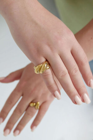 Gold Twisted Weave Ring