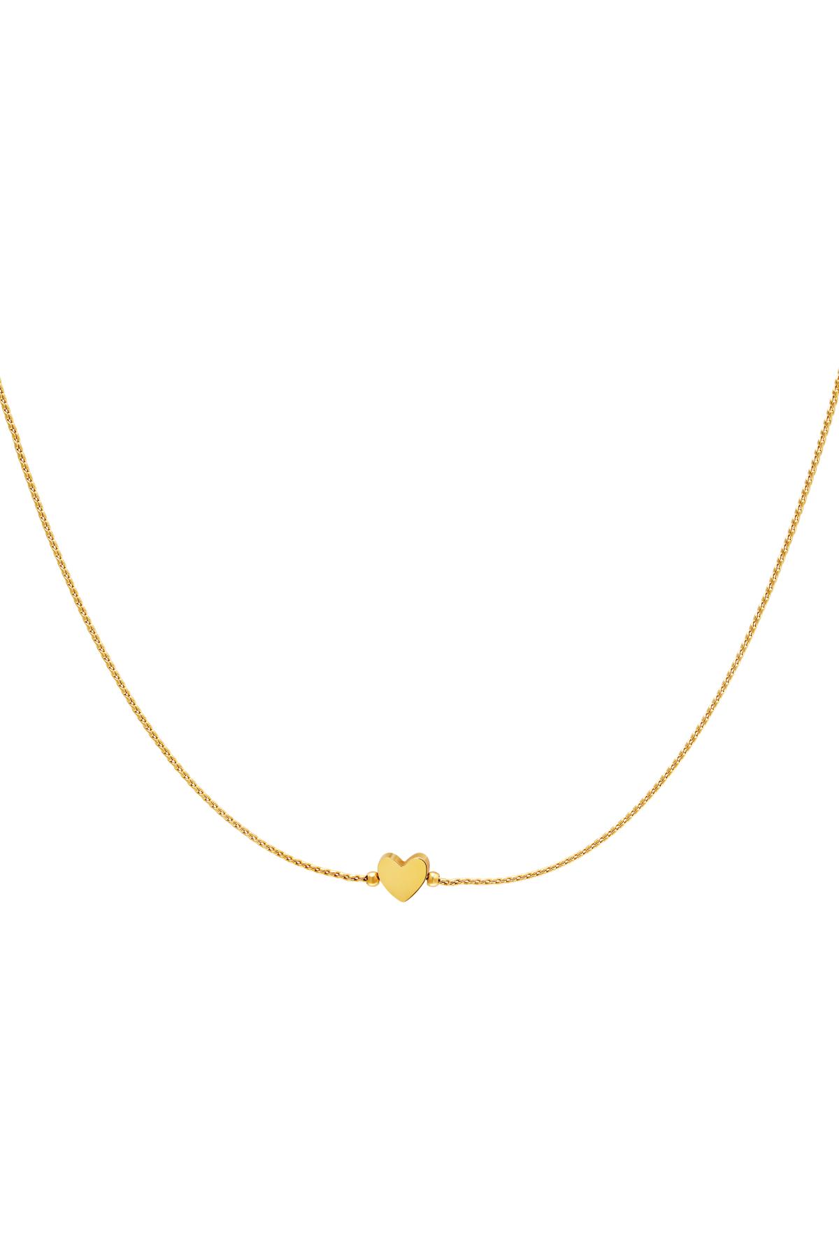 Gold Mini Heart Necklace - Image 2