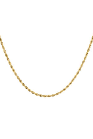 Silver Twist Chain Necklace 44cm - 2mm