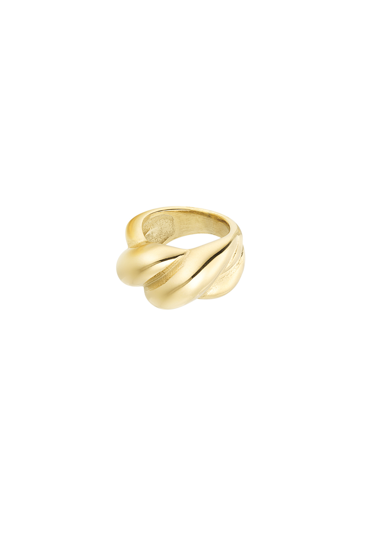 Gold Twisted Weave Ring - Image 2