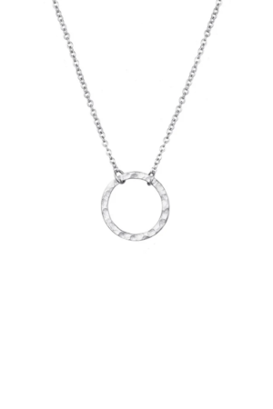 Hammered Stainless Steel Necklace