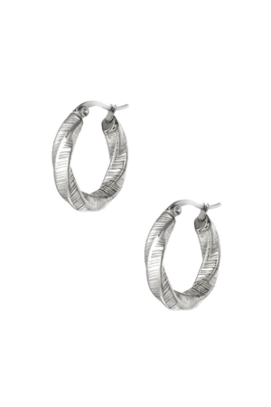 Stainless steel hoop earrings Silver
