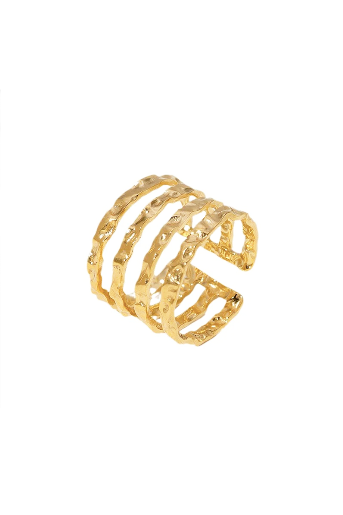 Gold Hammered Ring