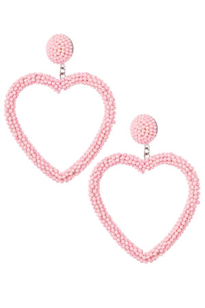 Beaded Heart Earrings