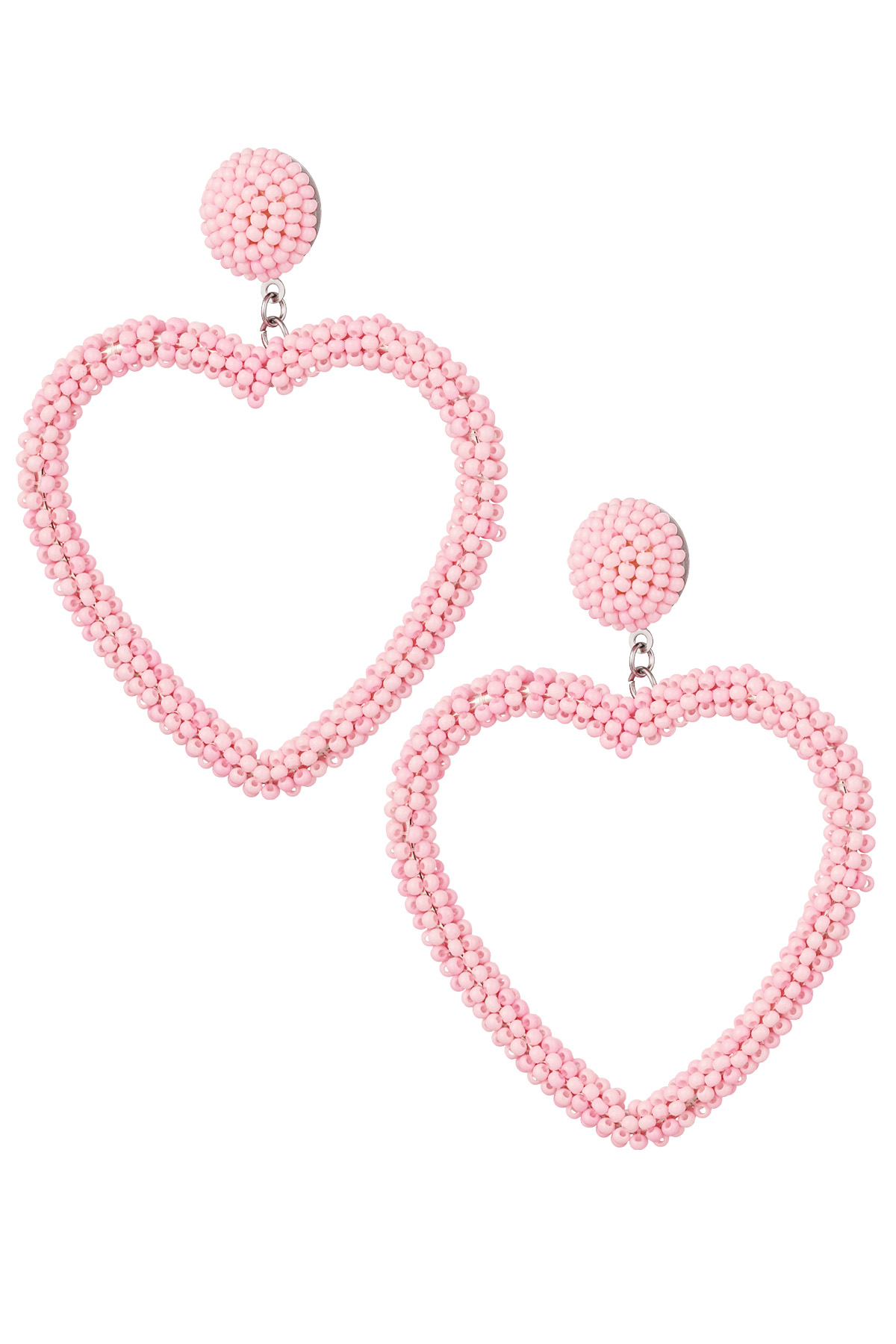 Beaded Heart Earrings
