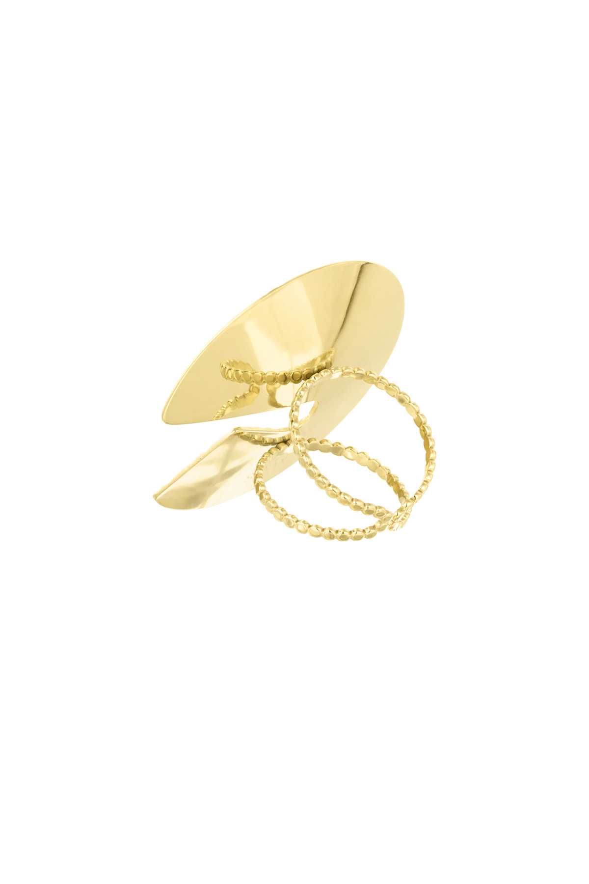 Statement Gold Geometric Ring - Image 3