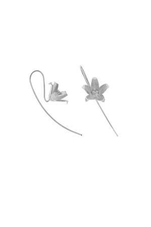 Silver 925 Σκουλαρίκια Κρίνος