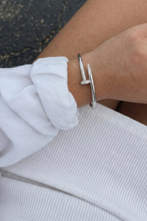 Twisted Nail Cuff in Silver
