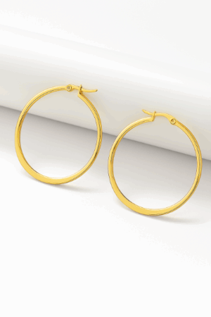 Flat Gold Hoop