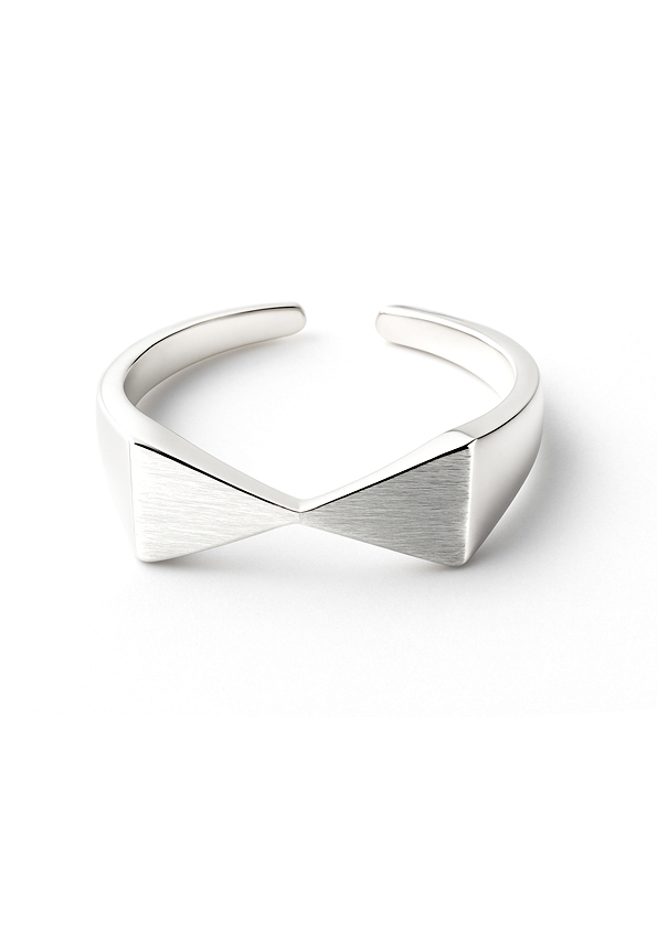 925 Silver Geometric Open Ring