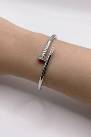 Twisted Nail Cuff in Silver