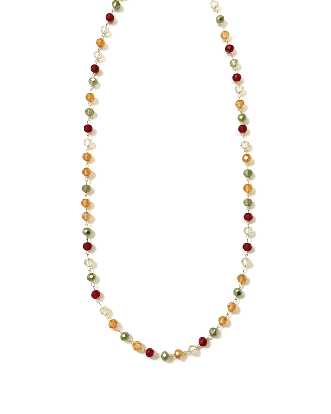 Κολιέ με Ατσάλινη Αλυσίδα και Κρύσταλλα 3mm