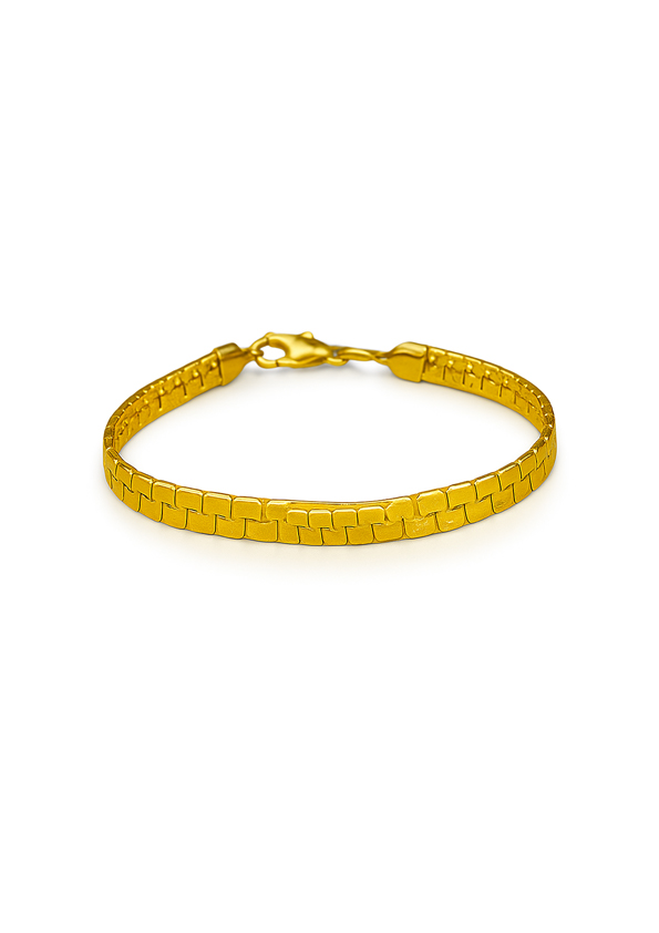 Minimal Gold Steel Bracelet