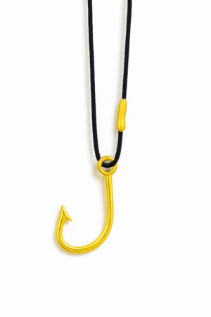 Necklace with Gold Hook Pendant