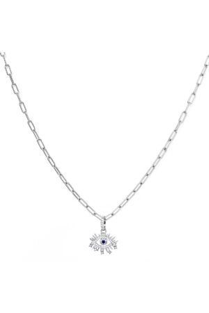 Κολιέ Μάτι με Αλυσίδα Paperclip