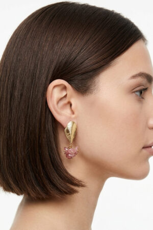 Elegant Rose Stone Earrings
