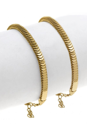 Minimal Gold Steel Bracelet