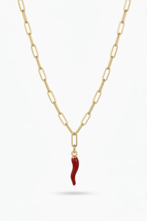 Red Italian Horn Charm